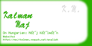 kalman maj business card
